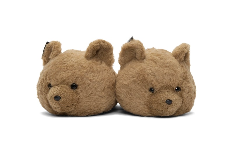 Vetements Teddy Bear Slippers & Backpack Release Info 192669M166002 192669M231002 beige tan drop date SSENSE mohair camel faux fur demna gvasalia
