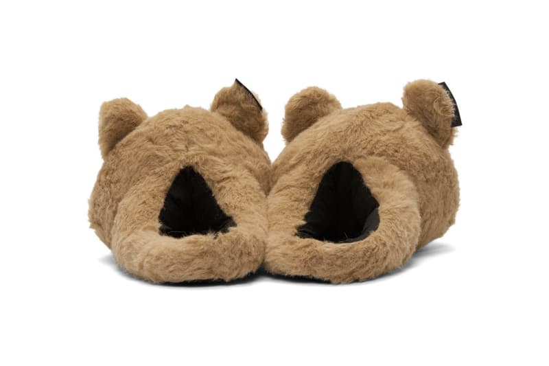 Vetements Teddy Bear Slippers & Backpack Release Info 192669M166002 192669M231002 beige tan drop date SSENSE mohair camel faux fur demna gvasalia
