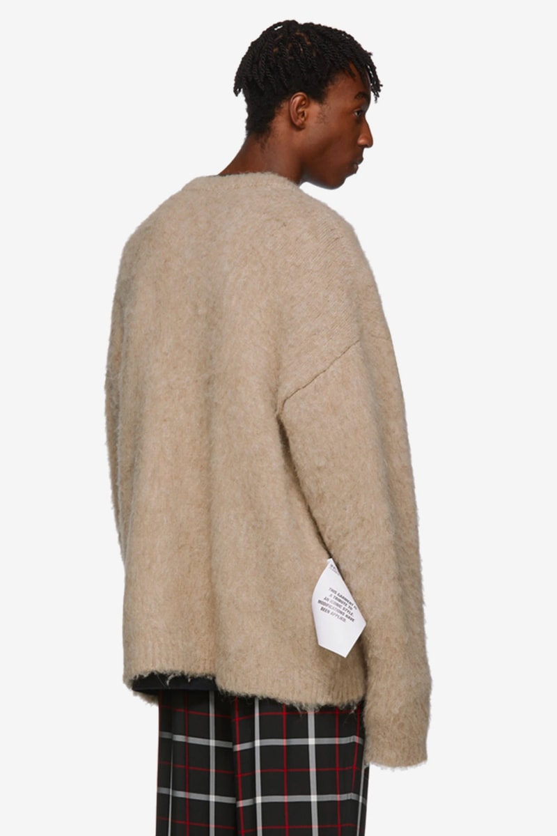 Vetements Five Button Cardigan Release Info Buy Beige Kurt Cobain Nirvana