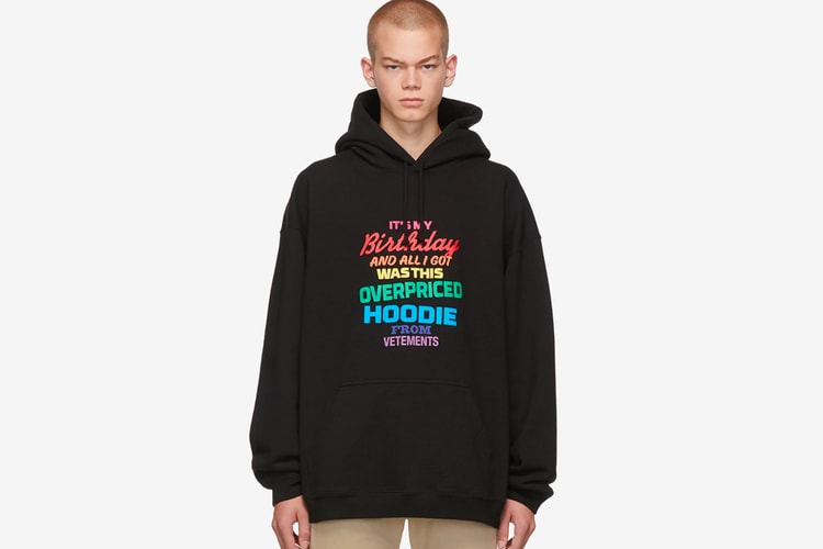 Vetements Unveils Bold Tongue-in-Cheek Birthday Hoodie