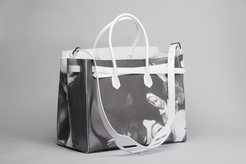 Virgil Abloh MCA Chicago Off-White™  Bag  Caravaggio Lines XL The Entombment of Christ Orange White Black Checkered
