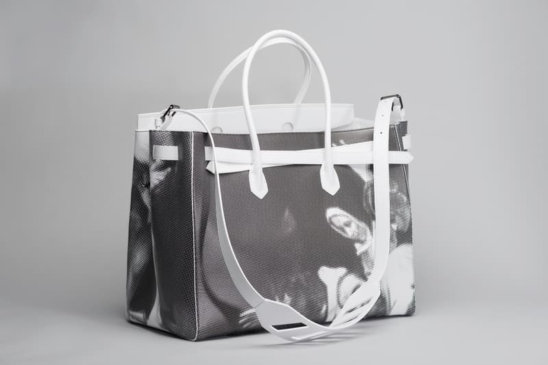 Virgil Abloh MCA Chicago Off-White™ Bag Caravaggio Lines XL The Entombment of Christ Orange White Black Checkered
