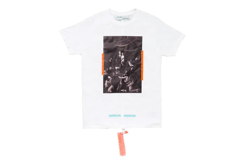 MCA Chicago Drops More Virgil Abloh Exhibition Apparel hoodie bernini caravaggio off white mona lisa socks industrial belt t-shirts drop date release info buy now anorak