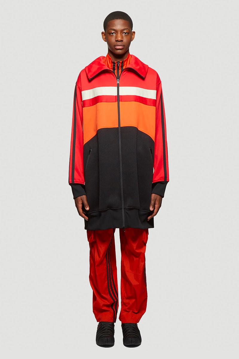 Y-3 M3 STP Reversible Coat Black Oversized Varsity Track Jacket Red wool technical yohji Yamamoto adidas three stripes nylon technical progressive fabrics