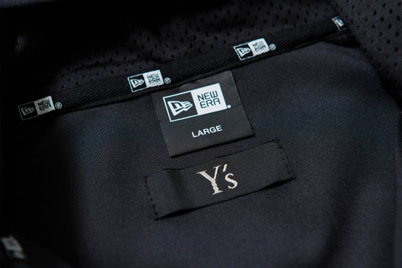 Ys New Era Capsule Collection Yohji Yamamoto black tracksuit backpack napsack tenical hoodie cap graphics monocrhomatic black apparel garments Release info Date