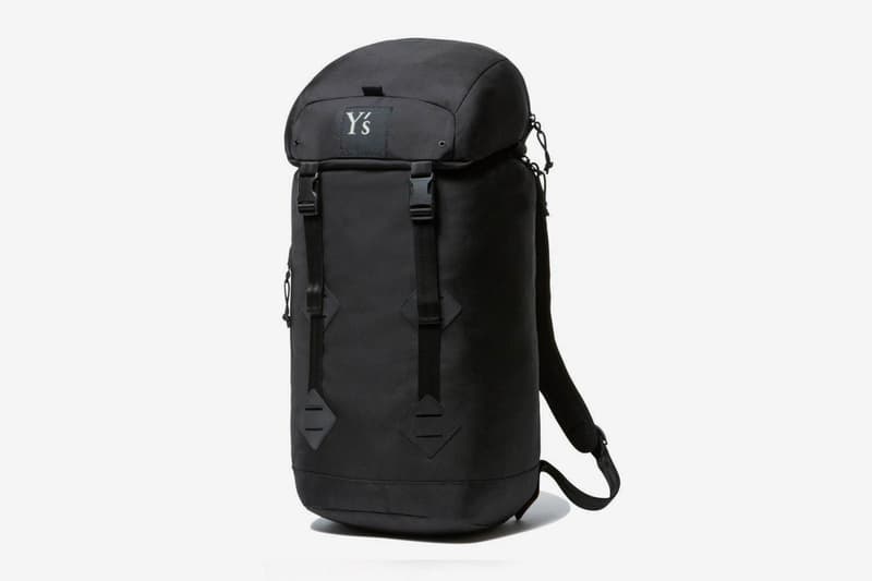 Ys New Era Capsule Collection Yohji Yamamoto black tracksuit backpack napsack tenical hoodie cap graphics monocrhomatic black apparel garments Release info Date