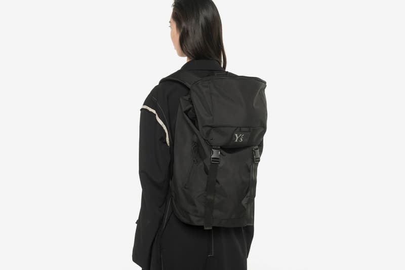 Ys New Era Capsule Collection Yohji Yamamoto black tracksuit backpack napsack tenical hoodie cap graphics monocrhomatic black apparel garments Release info Date