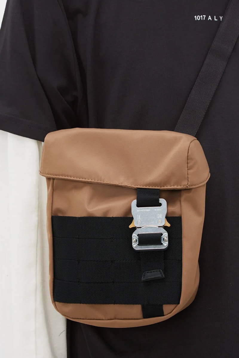 1017 ALYX 9SM Military Shoulder Bag Release Khaki Brown Black Nylon Gabardine 