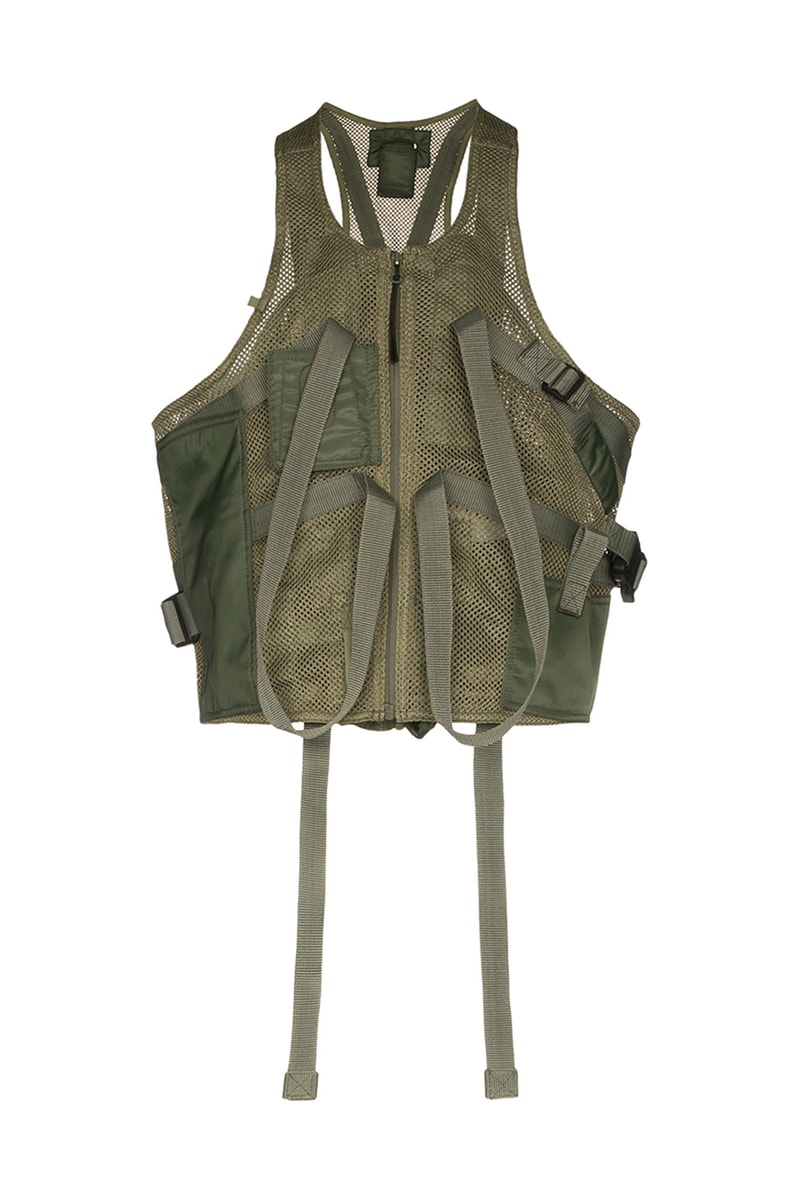 1017 ALYX 9SM Tactical Mesh Vest "Green" Release Information Cop Online Browns Fashion Menswear Matthew M. Williams Utilitarian Streetwear Luxury Luxe Racerback Straps Gilet 