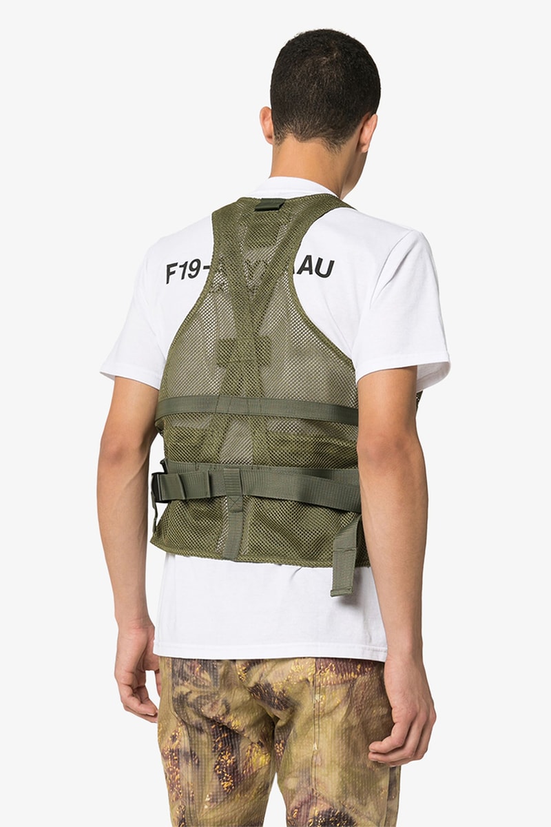1017 ALYX 9SM Tactical Mesh Vest "Green" Release Information Cop Online Browns Fashion Menswear Matthew M. Williams Utilitarian Streetwear Luxury Luxe Racerback Straps Gilet 