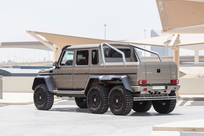 2015 Mercedes-Benz G63 AMG 6×6 Up For Auction RM Sotheby's tank six wheeler discontinued pristine condition silver paint luxury interior 3,775 kg 540 bhp 