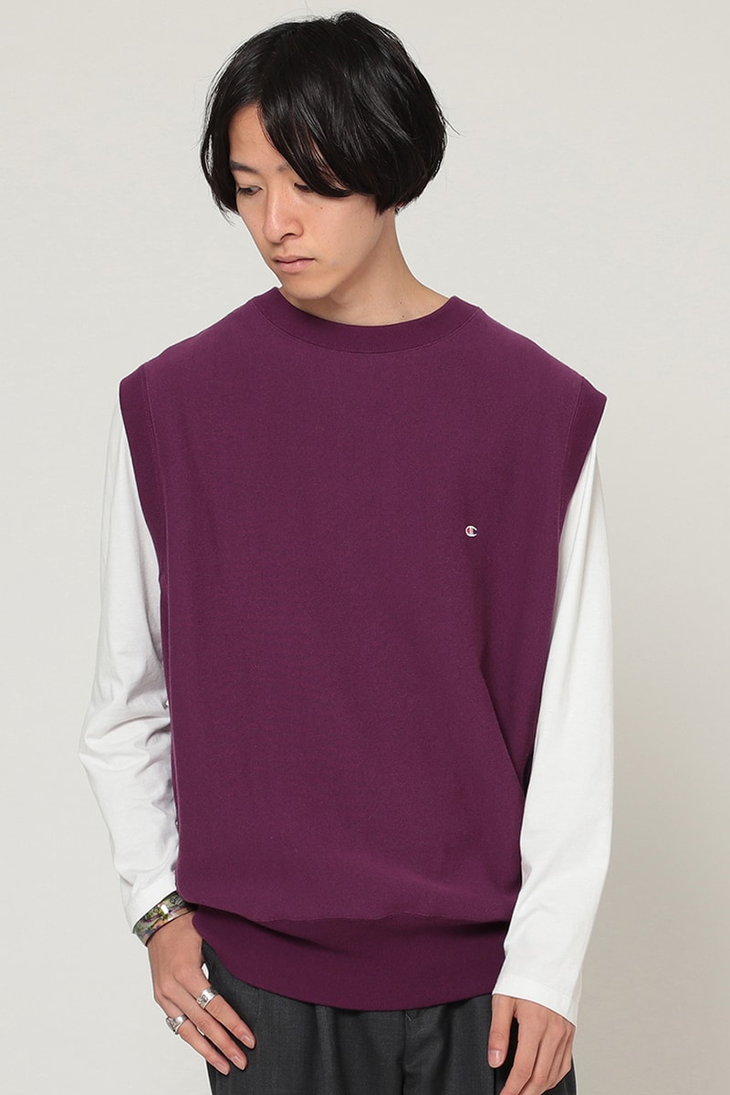 BEAMS x Champion FW19 Exclusive Collection fall winter 2019 collaboration hoodie vest sweater cardigan pullover reverse weave japan mens womens ray