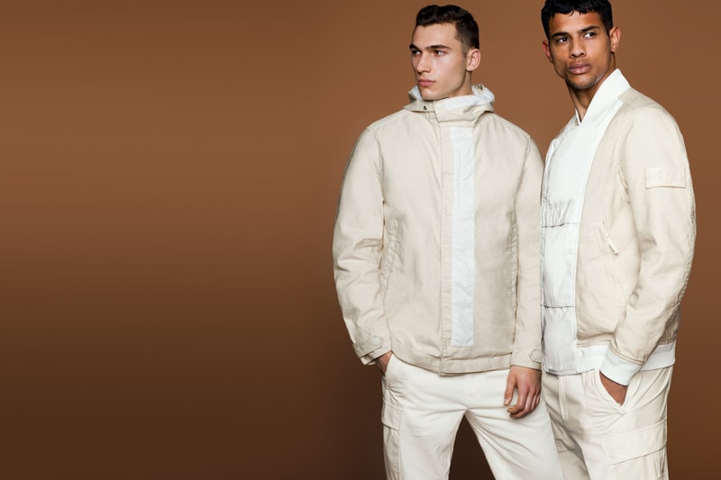 stone island ghost pieces aw 019 020 fall winter 2019 collection release camouflage monochromatic hooded jacket nylon trousers military green blue black 