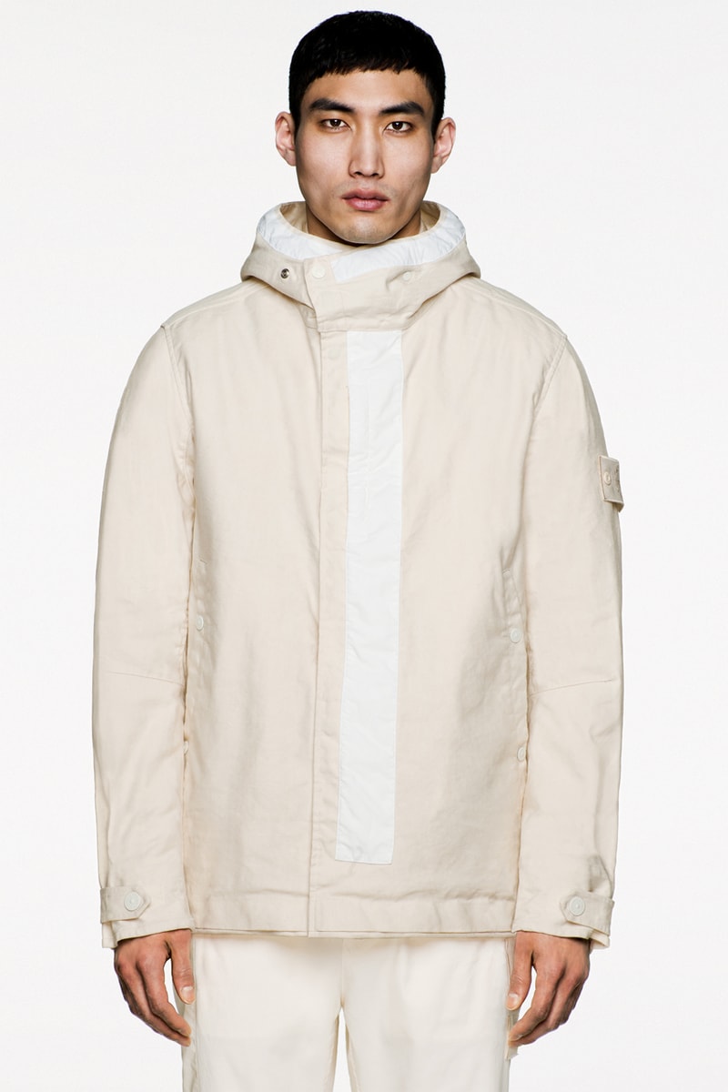 stone island ghost pieces aw 019 020 fall winter 2019 collection release camouflage monochromatic hooded jacket nylon trousers military green blue black 