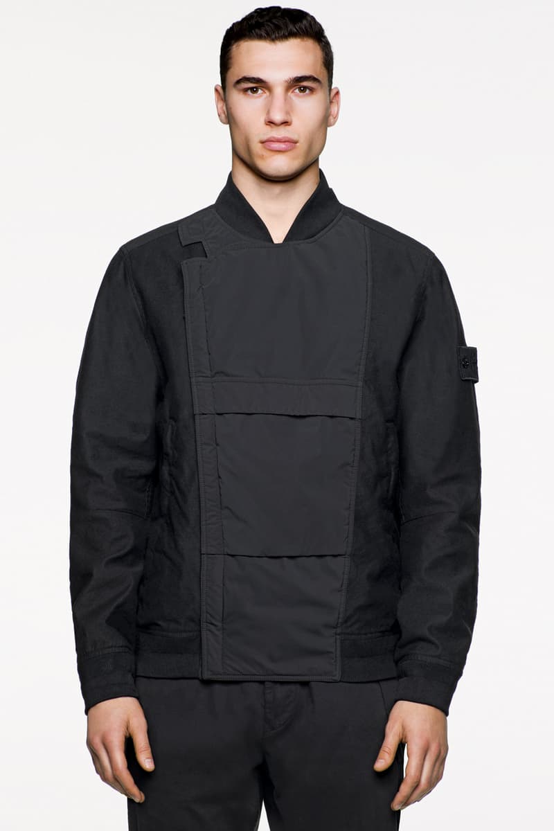 stone island ghost pieces aw 019 020 fall winter 2019 collection release camouflage monochromatic hooded jacket nylon trousers military green blue black