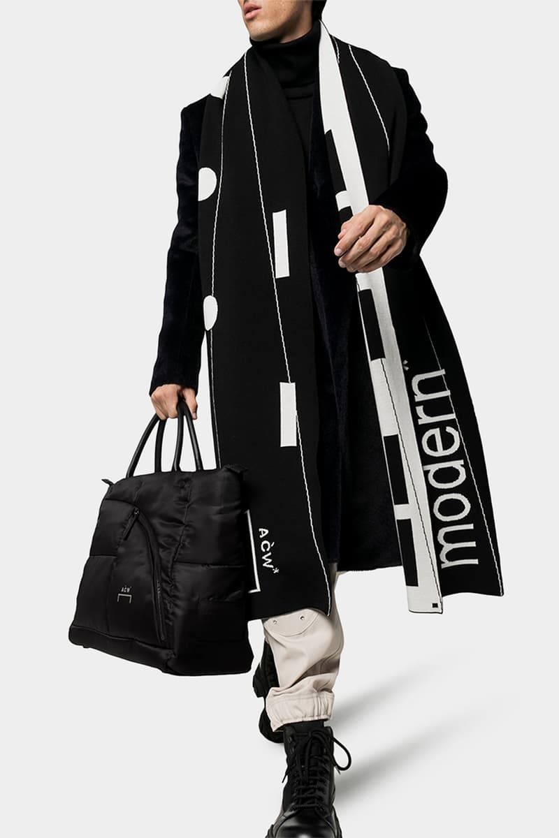 A-COLD-WALL* Black Logo Padded Tote Bag Samuel Ross Fall Winter 2019 FW19 Collection Piece Bags Cop Online Browns Technical Fabric