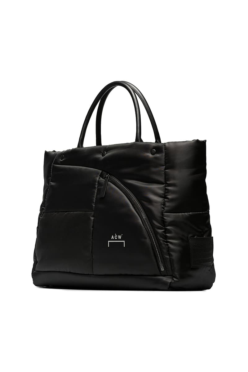 A-COLD-WALL* Black Logo Padded Tote Bag Samuel Ross Fall Winter 2019 FW19 Collection Piece Bags Cop Online Browns Technical Fabric