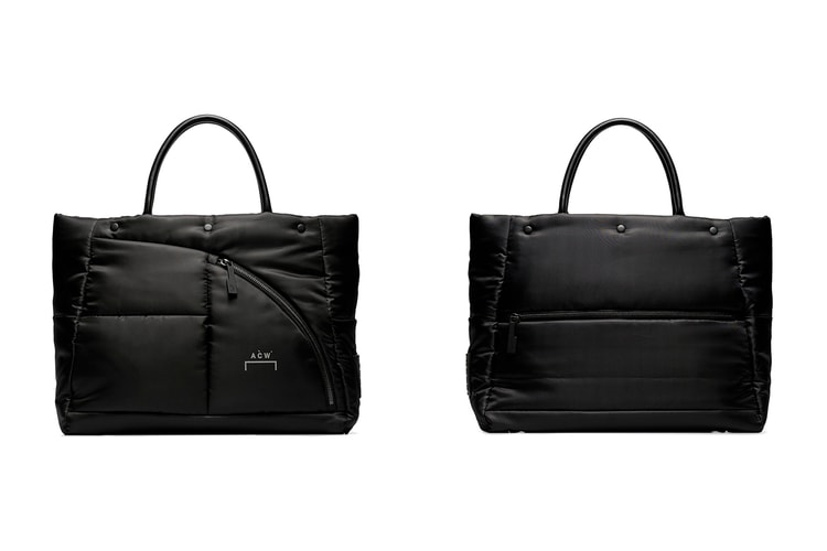 A-COLD-WALL* Offers Up Technical Padded Black Bracket Logo Tote Bag
