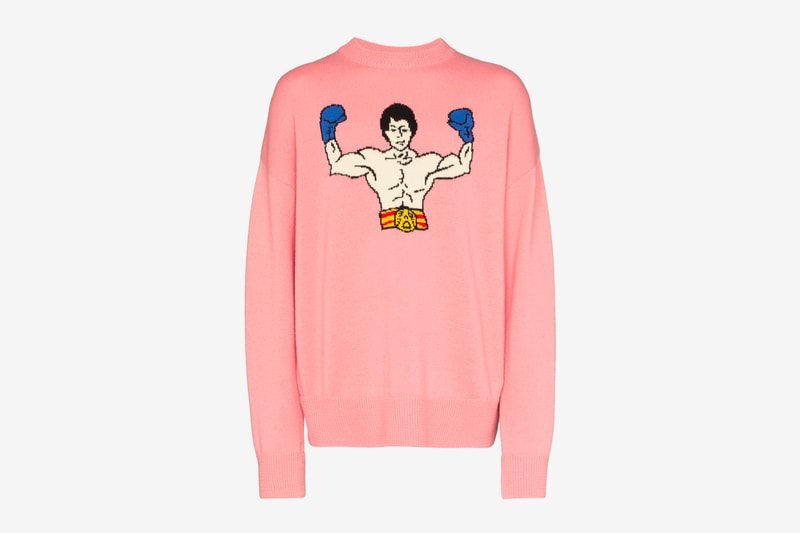 ADER Error Rocky Balboa Wool Sweater Release info Buy Pink sylvester stallone Rocky