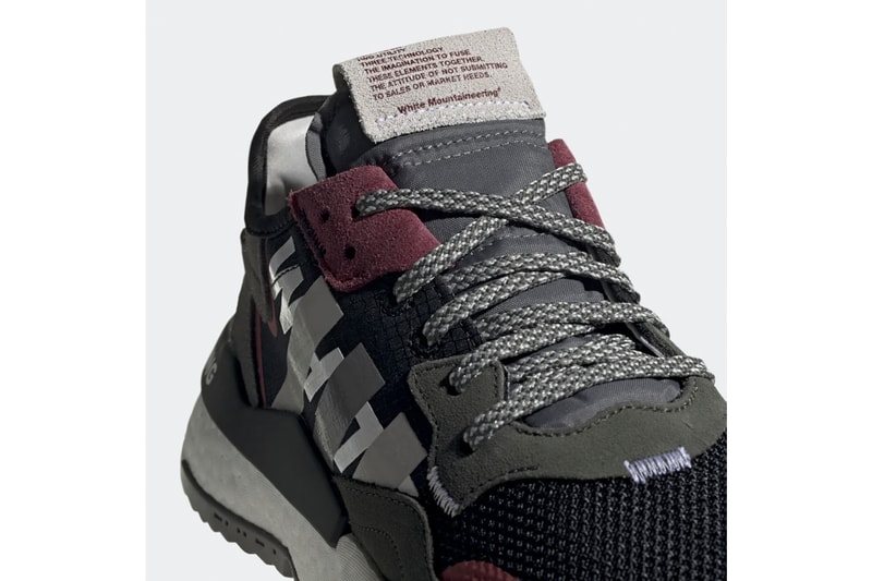 adidas Originals by White Mountaineering Nite Jogger Fall Winter 2019 FW19 Runway Sneaker Release Information Paris Fashion Week "Cloud White / Real Gold / Collegiate Burgundy" "Core Black / Grey Four / Legend Earth"