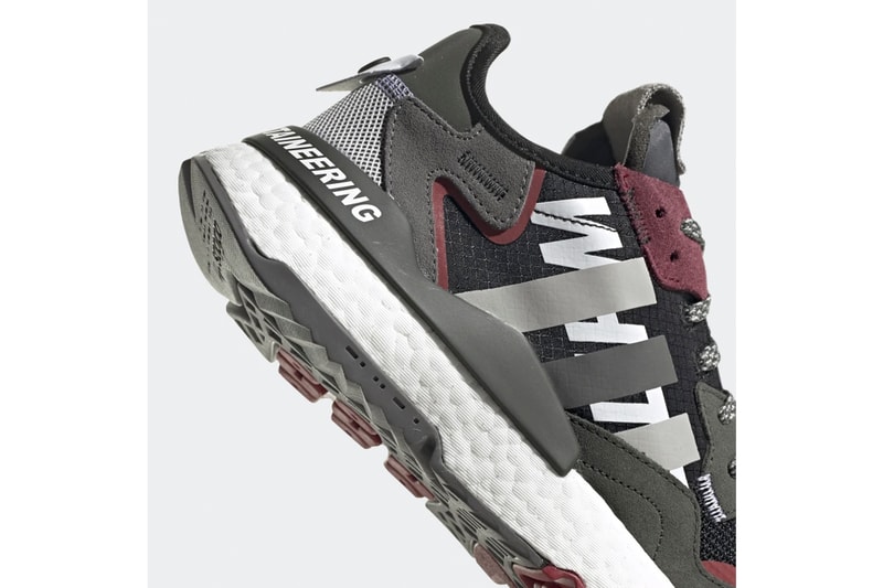 adidas Originals by White Mountaineering Nite Jogger Fall Winter 2019 FW19 Runway Sneaker Release Information Paris Fashion Week "Cloud White / Real Gold / Collegiate Burgundy" "Core Black / Grey Four / Legend Earth"