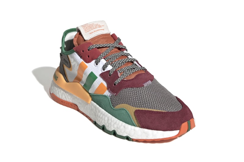adidas Originals by White Mountaineering Nite Jogger Fall Winter 2019 FW19 Runway Sneaker Release Information Paris Fashion Week "Cloud White / Real Gold / Collegiate Burgundy" "Core Black / Grey Four / Legend Earth"