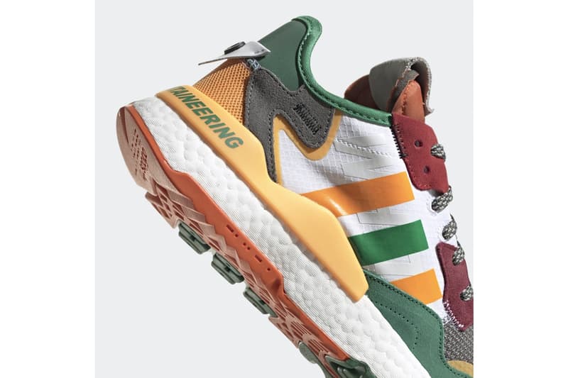 adidas Originals by White Mountaineering Nite Jogger Fall Winter 2019 FW19 Runway Sneaker Release Information Paris Fashion Week "Cloud White / Real Gold / Collegiate Burgundy" "Core Black / Grey Four / Legend Earth"