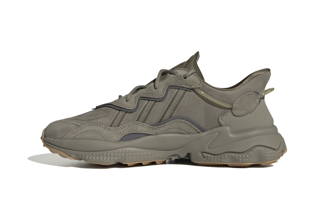 adidas Originals Ozweego "Trace Cargo/Night Cargo/Raw Khaki" "ST Pale Nude/Light Brown/Solar Red" Sneaker Release Information adiPRENE Torsion Footwear Three Stripes New Colorways Autumn Fall Winter 2019 Ready Tactical Military Aesthetic