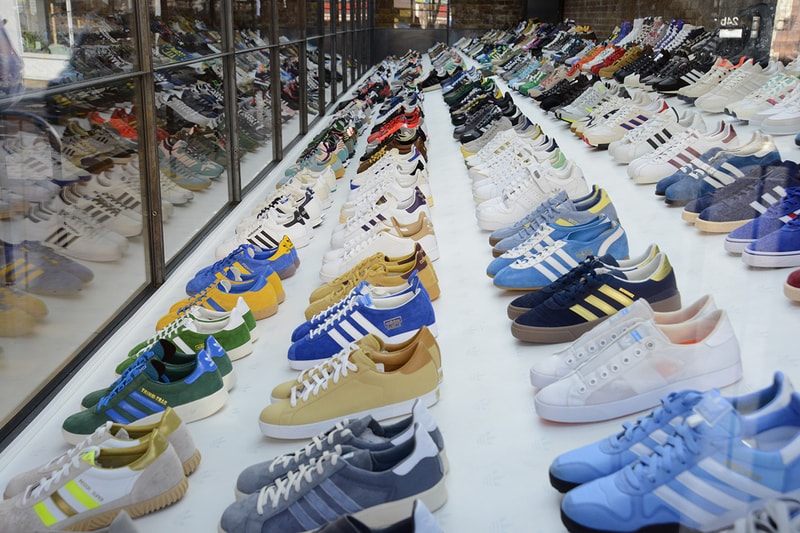 adidas SPEZIAL Trainer Exhibition British Textile Biennial Blackburn UK Gary Aspden Designer Artist Makers 1000 Shoes Sneakers Footwear Archives Three Stripes Super Slow Way