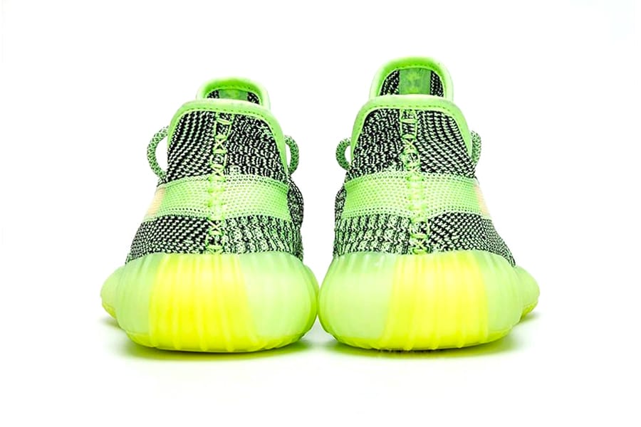 black and lime green yeezy
