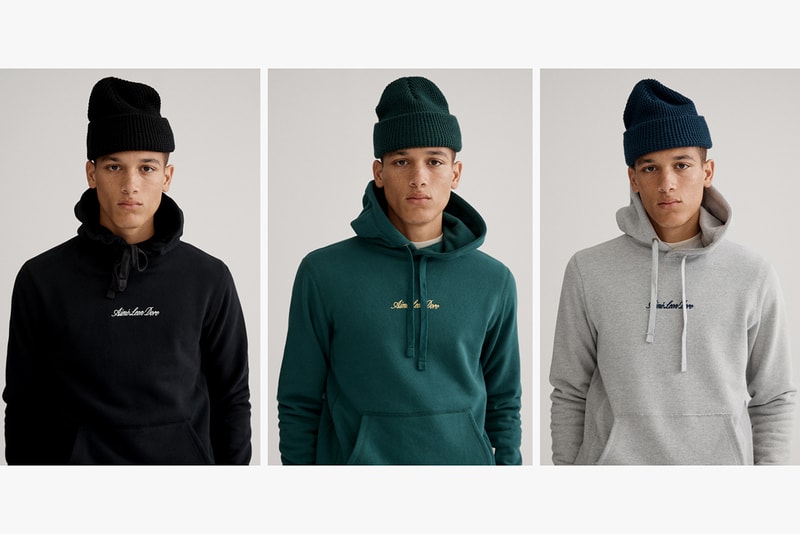 Aimé Leon Dore "Uniform Program" Fall/Winter 2019 FW19 Collection Capsule Lookbook Drop First Look Sweatshirts Sweatpants Sweaters Beanies Minimalistic Branding Cut and Sewn 17oz 100% Cotton French Terry Cotton Waffle Thermals