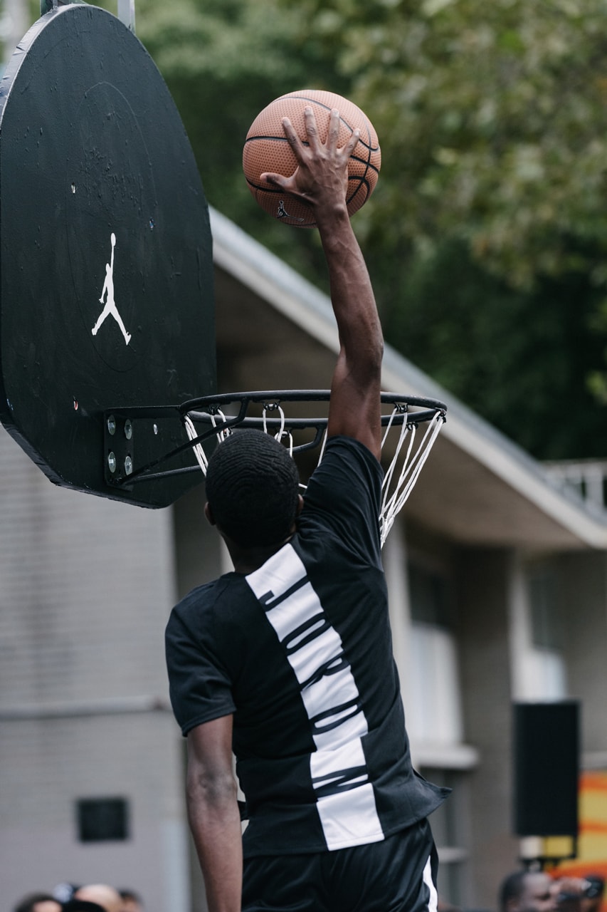 air jordan brand 34 xxxiv zion williamson nba new orleans pelicans stranger things caleb mclaughlin harlem new york city nyc unveil reveal event Dunlevy Milbank Center baby dunk kids crew basketball sneakers shoes nike air black white red 