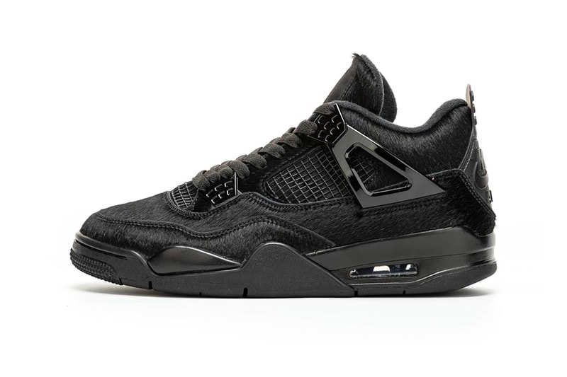Air Jordan 4 Cow Fur First Look Brand Black Cat Bovine Fur CK2925-001 Release info Date Buy womens