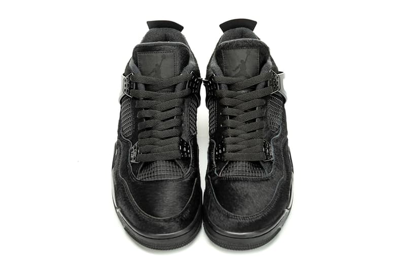 Air Jordan 4 Cow Fur First Look Brand Black Cat Bovine Fur CK2925-001 Release info Date Buy womens