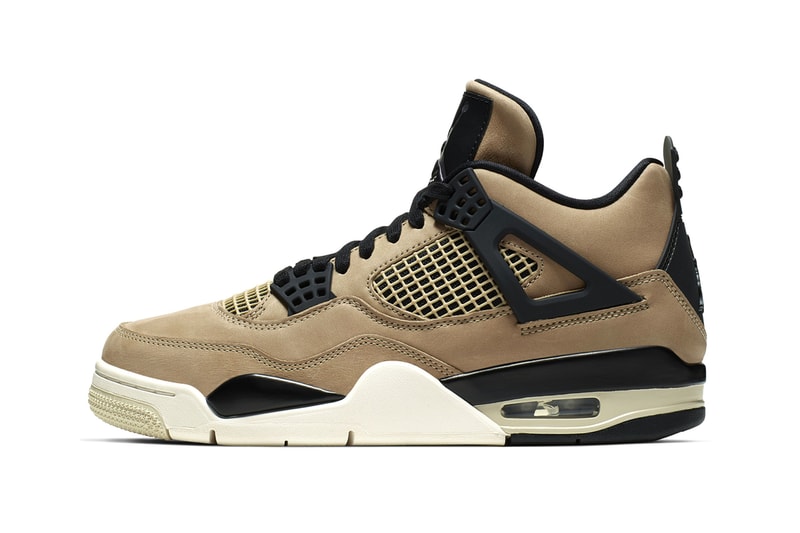 Air Jordan 4 Fossil Release Info Date Buy White Brown Womens Colorway AQ9129-200 Mushroom Black-Fossil Pale Ivory