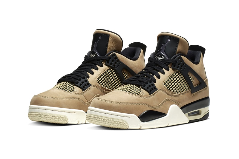 Air Jordan 4 Fossil Release Info Date Buy White Brown Womens Colorway AQ9129-200 Mushroom Black-Fossil Pale Ivory