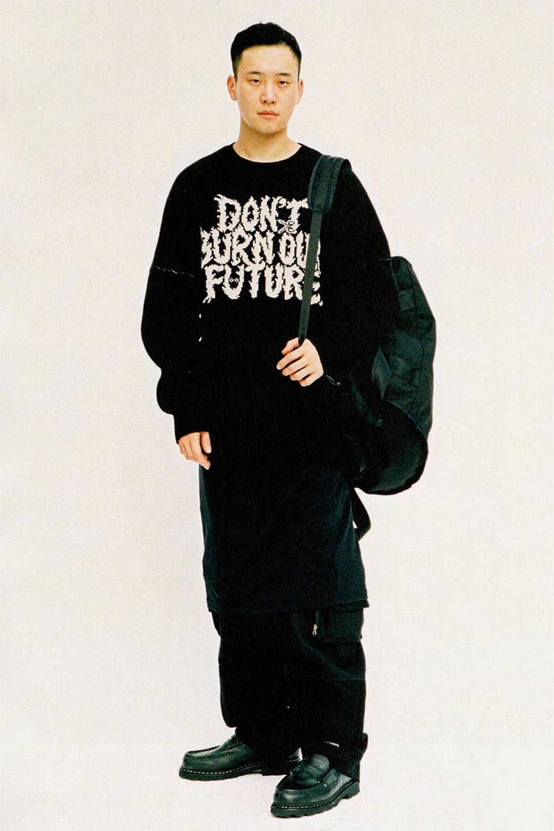 AJOBYAJO FW19 Collection DON'T BURN OUR FUTURE lookbooks Korean Seoul oversized patchwork 