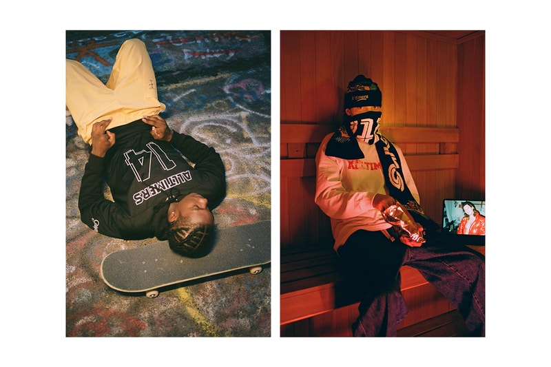 Alltimers Fall 2019 Lookbook Collection Crewnecks Hoodies T-shirts Long-sleeves Skateboards Dustin Henry Etienne Gagne Stafhon Boca Ben Blundell Tr’ondëk Hwëch’in Fleece Blankets Porcelain Jewelry Box