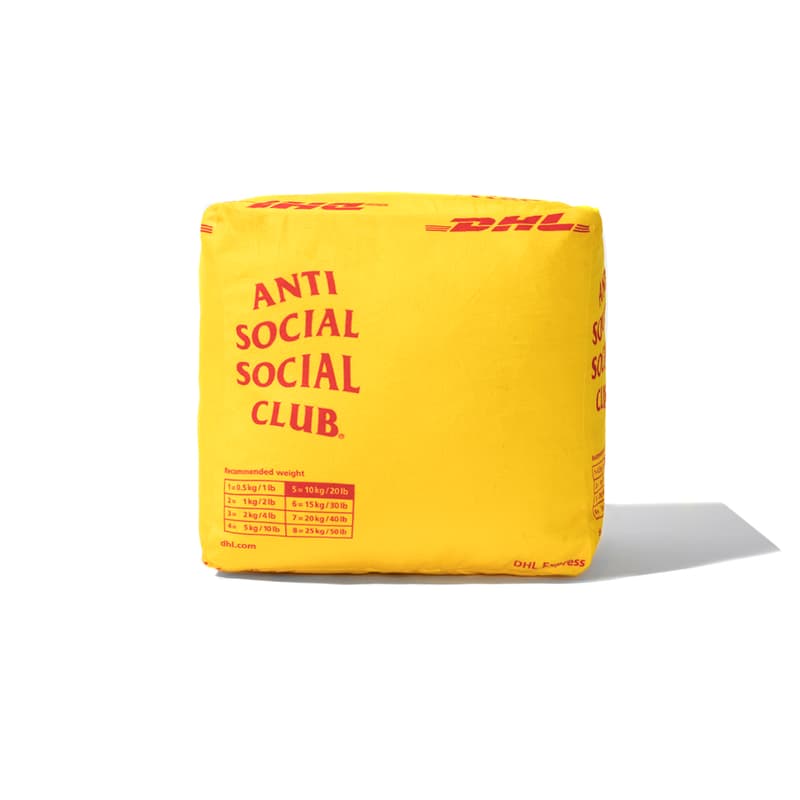 Anti Social Social Club DHL Clothing Collaboration capsule september 25 2019 release date info buy drop hoodie pillow cushion shipping yellow red logo