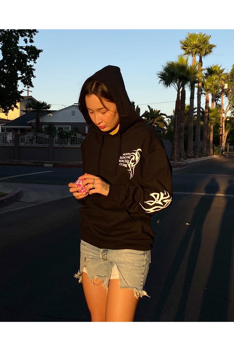 anti social social club hoodie girl