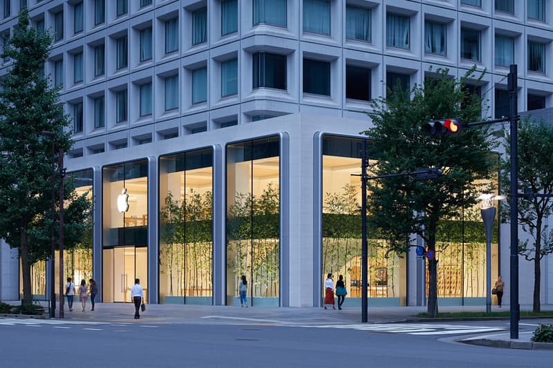 Apple Opens Largest Japan Store in Tokyo Marunouchi business district shop architecture design foster partners