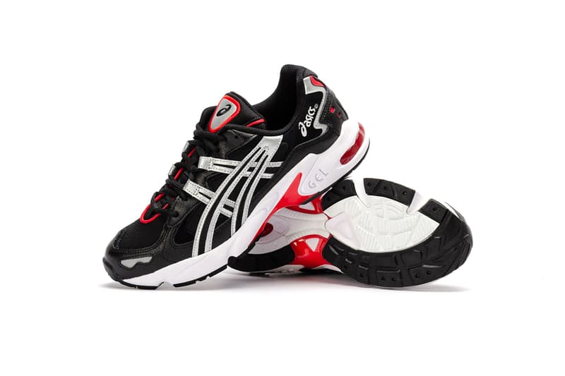 ASICS GEL-KAYANO 5 OG "Black/Silver" Release Information First Look Shop Now Foot District Footwear Sneaker Drop Red Detailing Metallic