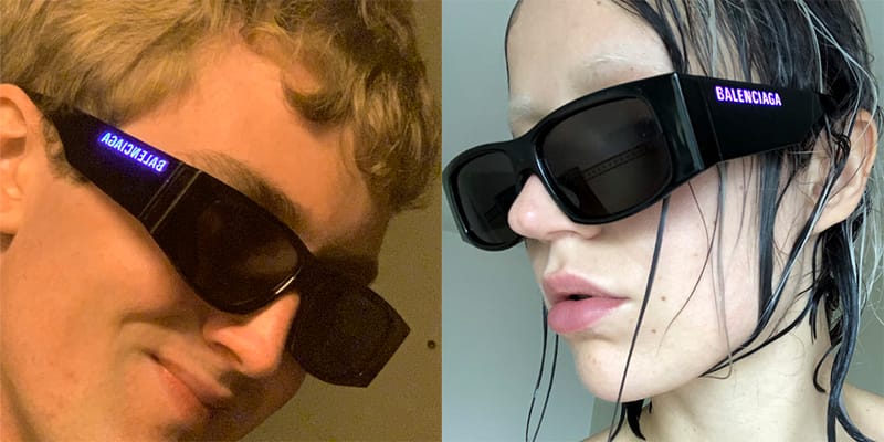 balenciaga sunglasses led