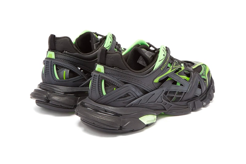 Balenciaga Track.2 Sneaker Black Neon Green Release Info 