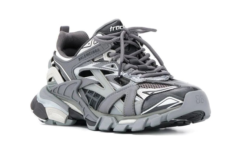 Balenciaga Track.2 Sneaker Grey Black Drop Release Information First Look Shop Now Demna Gvasalia Trail Runner 176 Panels Upper Technical 