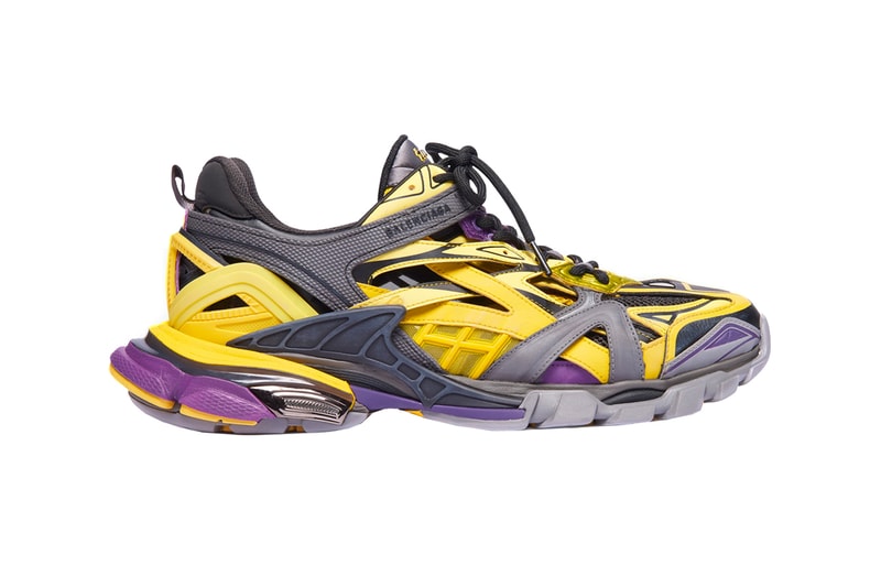 Balenciaga Track.2 Yellow Purple Release Info Price Los Angeles Lakers