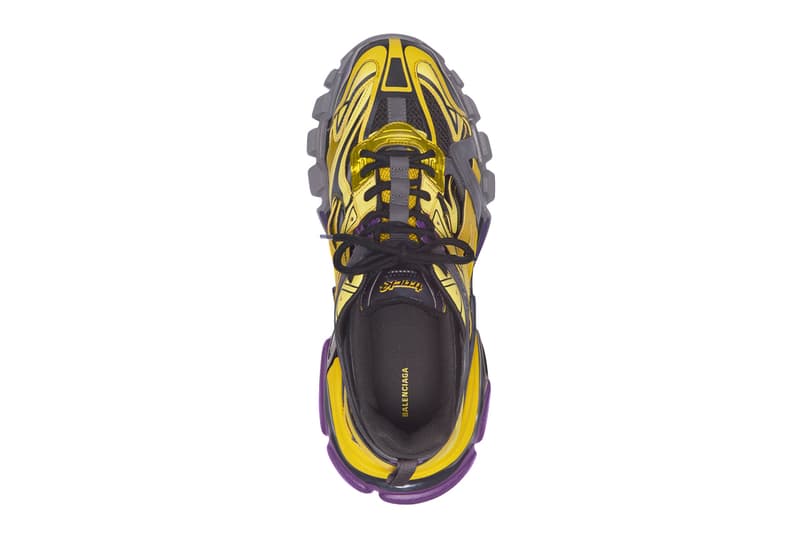 Balenciaga Track.2 Yellow Purple Release Info Price Los Angeles Lakers