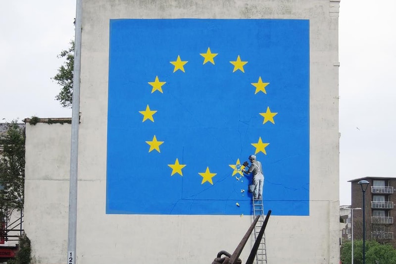 banksy brexit mural removal dover england