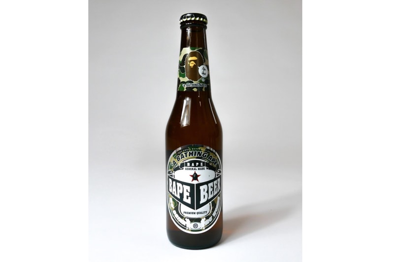 A Bathing Ape Is Giving out Free BAPE Beer japan camo ape head green pink blue