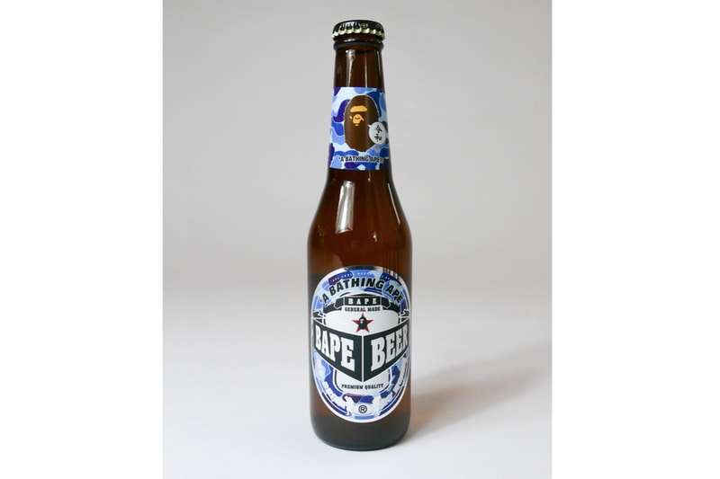 A Bathing Ape Is Giving out Free BAPE Beer japan camo ape head green pink blue